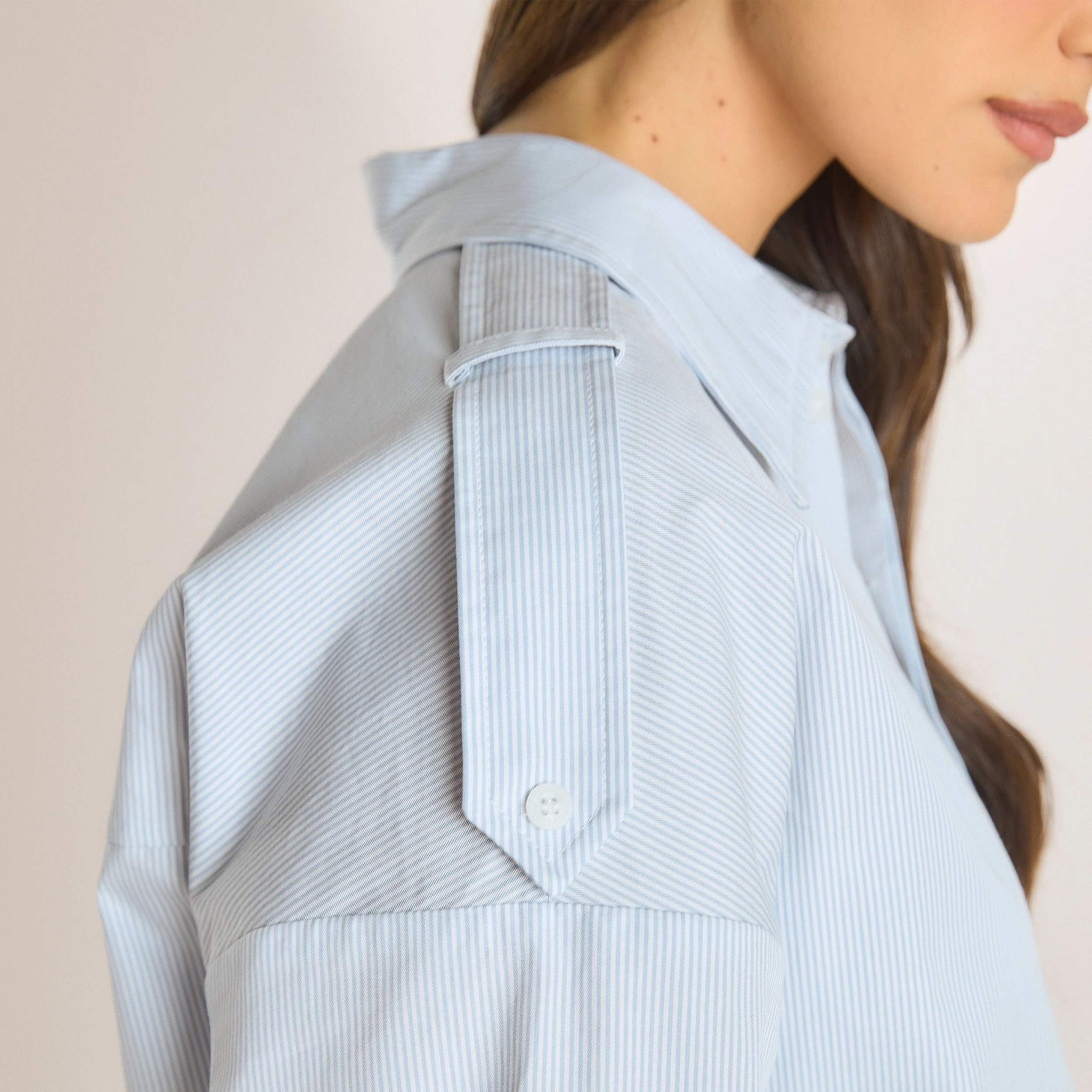 Asymmetric Shirt - Blue Stripe - Image 6