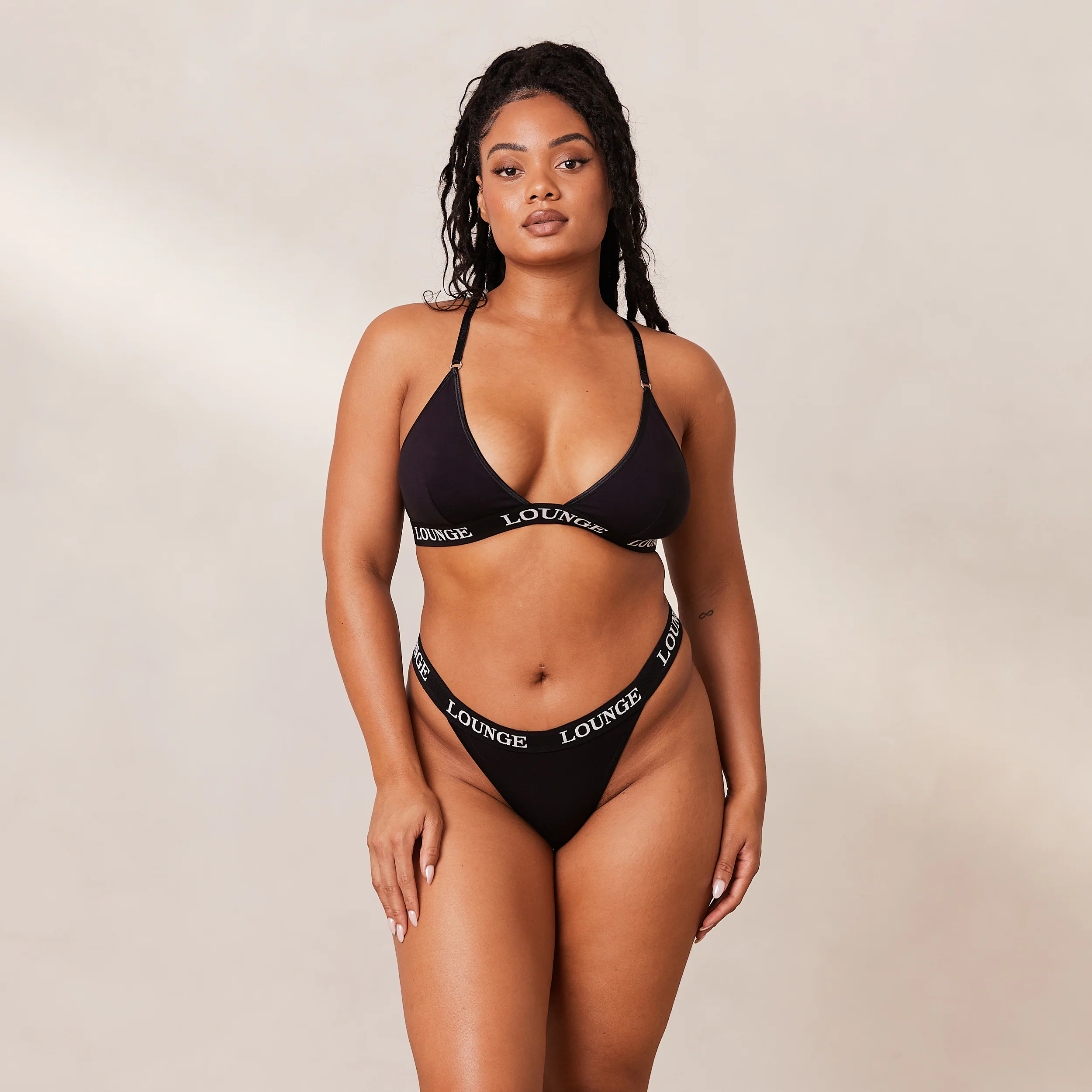 Bamboo Triangle Bra - All Black - Image 7