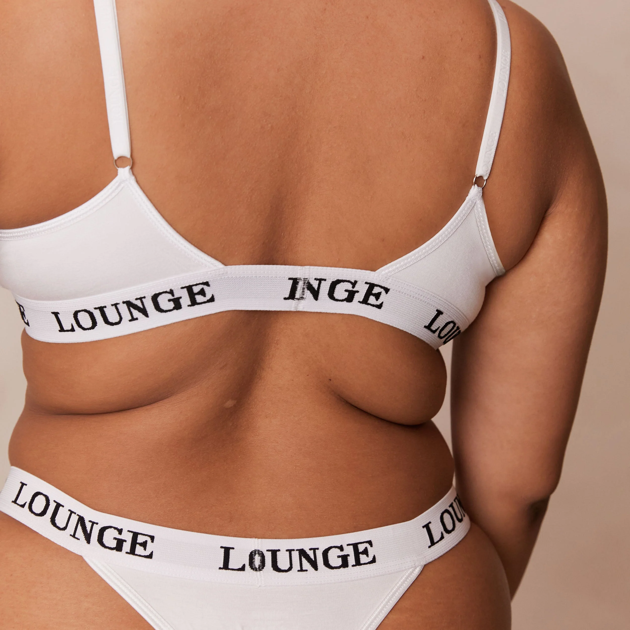 Bamboo Triangle Bra - All White - Image 12