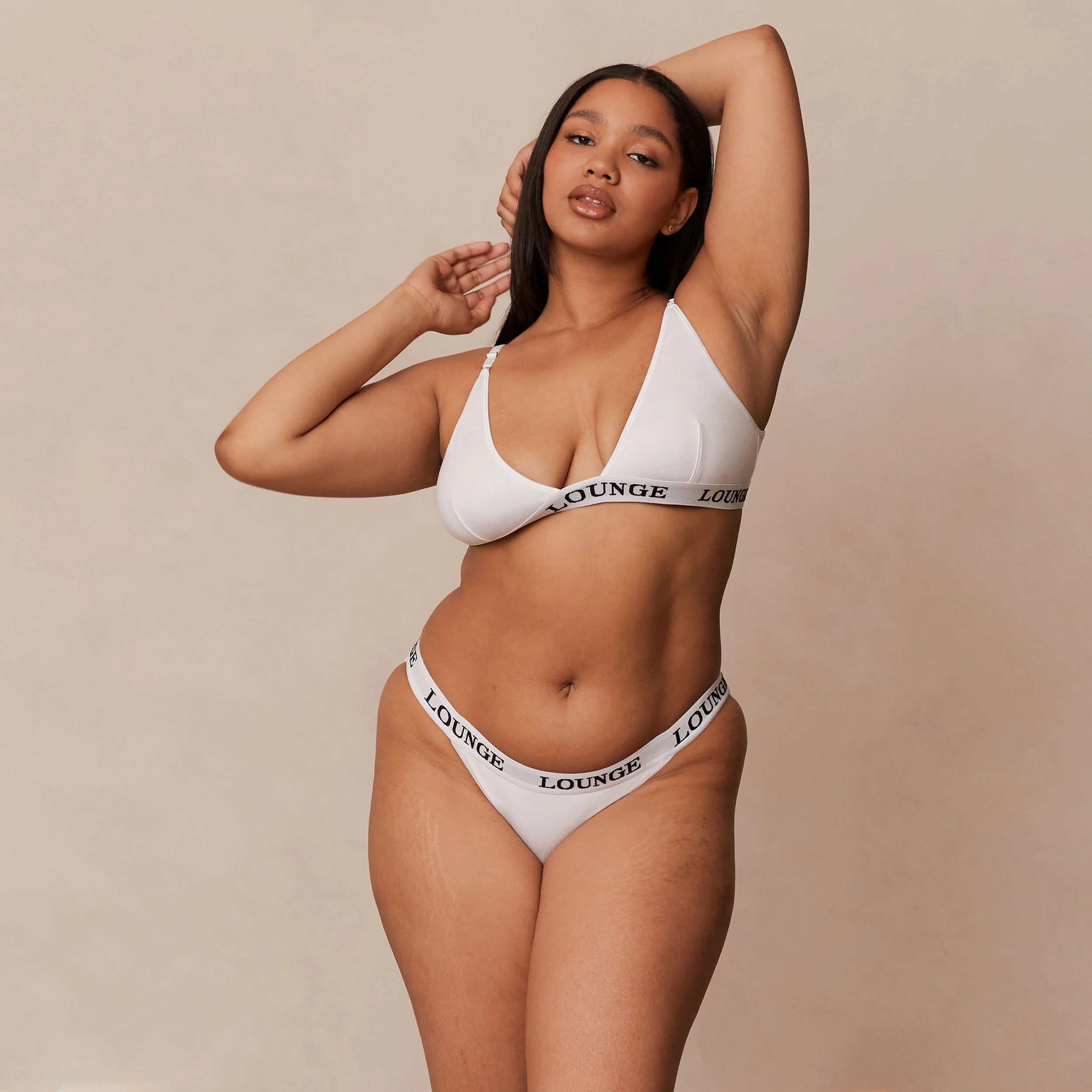 Bamboo Triangle Bra - All White - Image 19