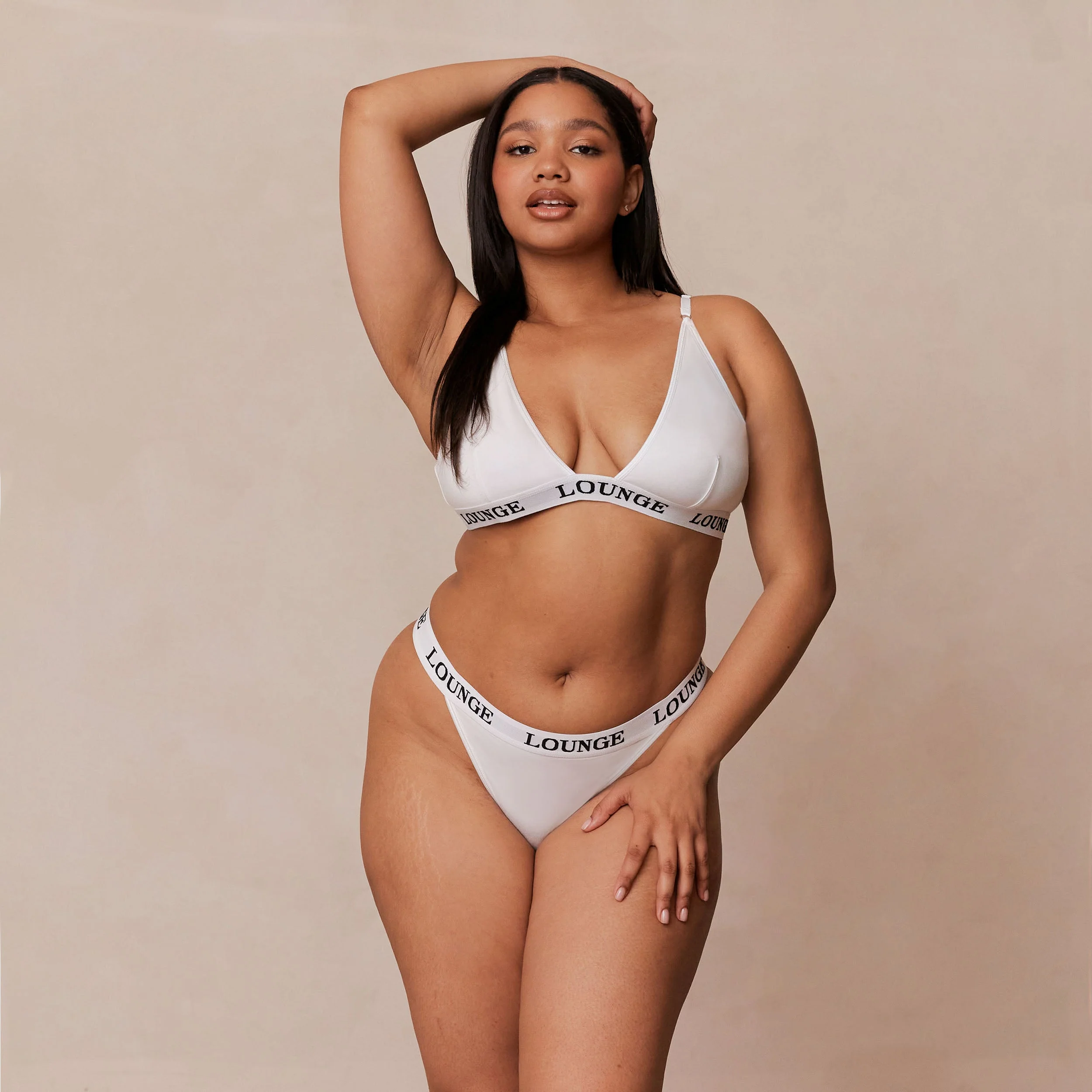Bamboo Triangle Bra - All White - Image 7