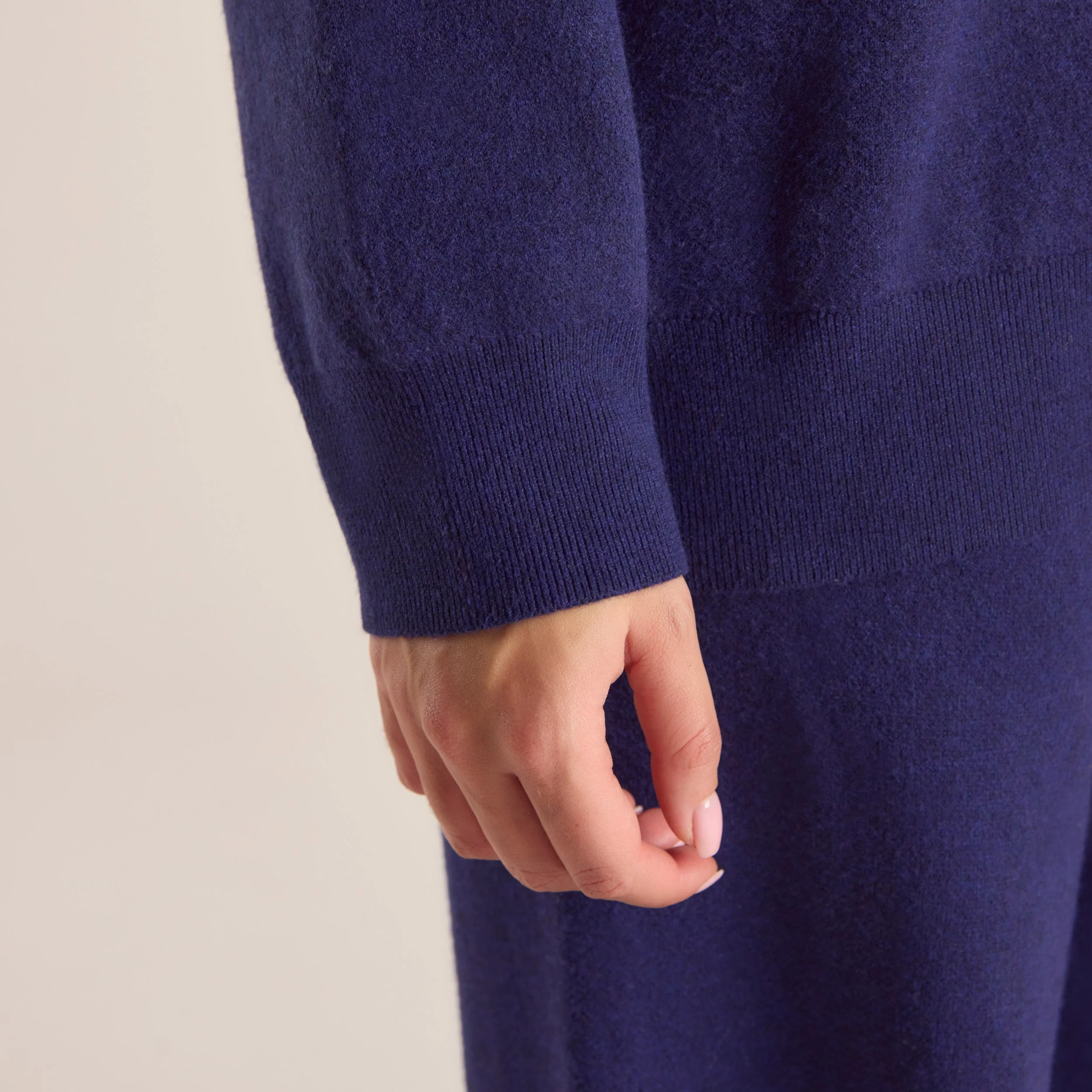 Logo Knitted Crew Neck Jumper - Navy - Image 5
