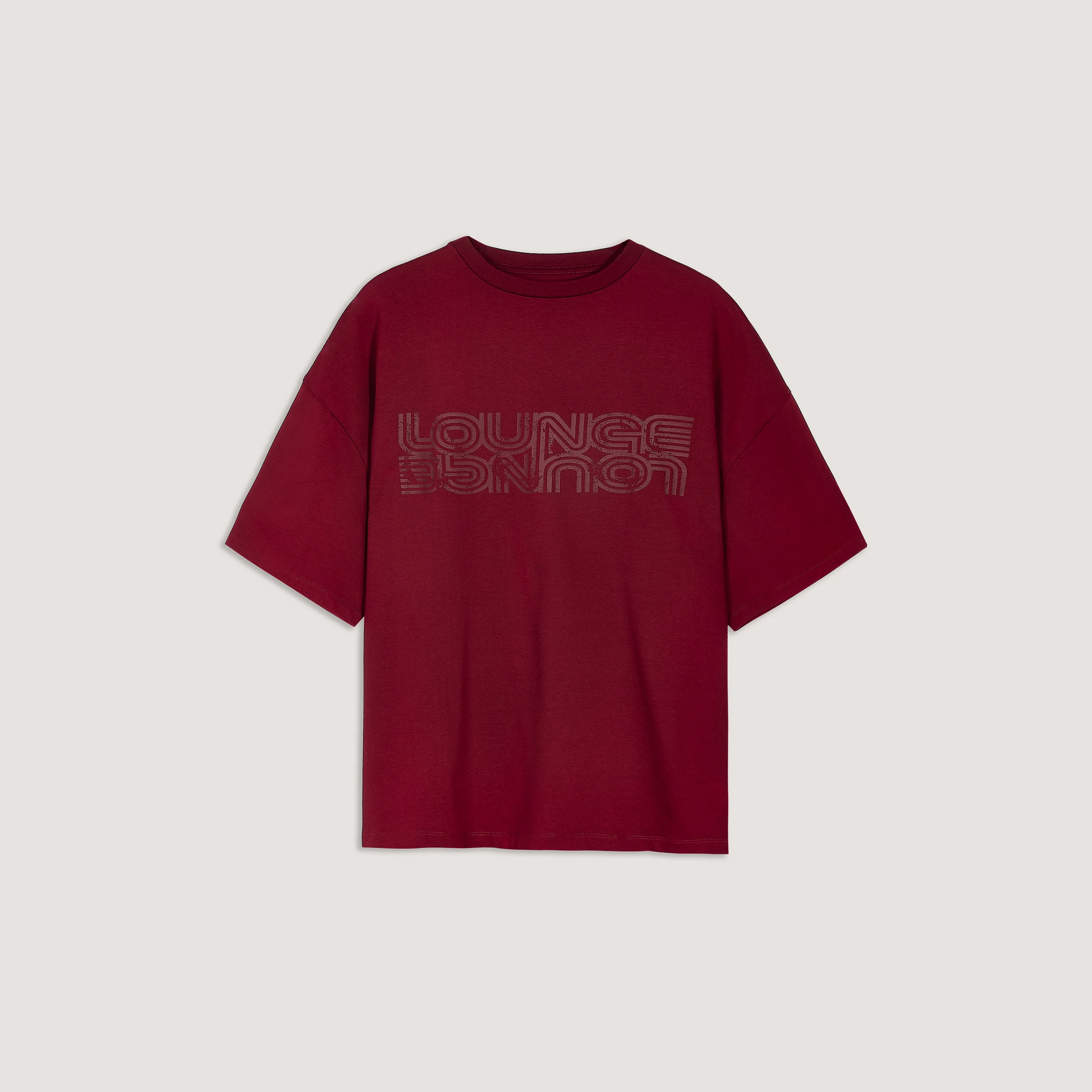 Oversized Graphic Tee - Burgundy - Image 7