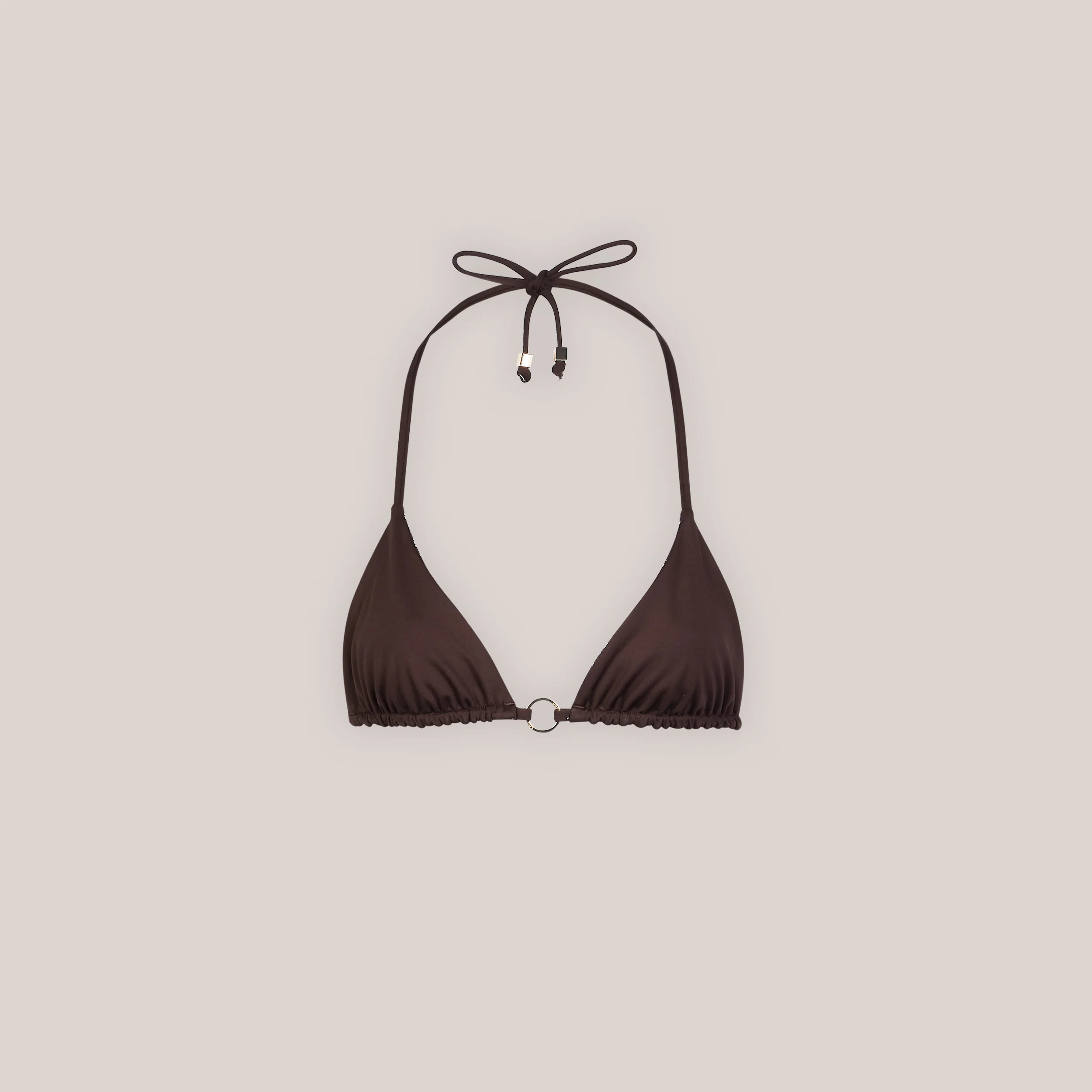 Reversible Triangle Bikini Top - Brown/Floral - Image 9