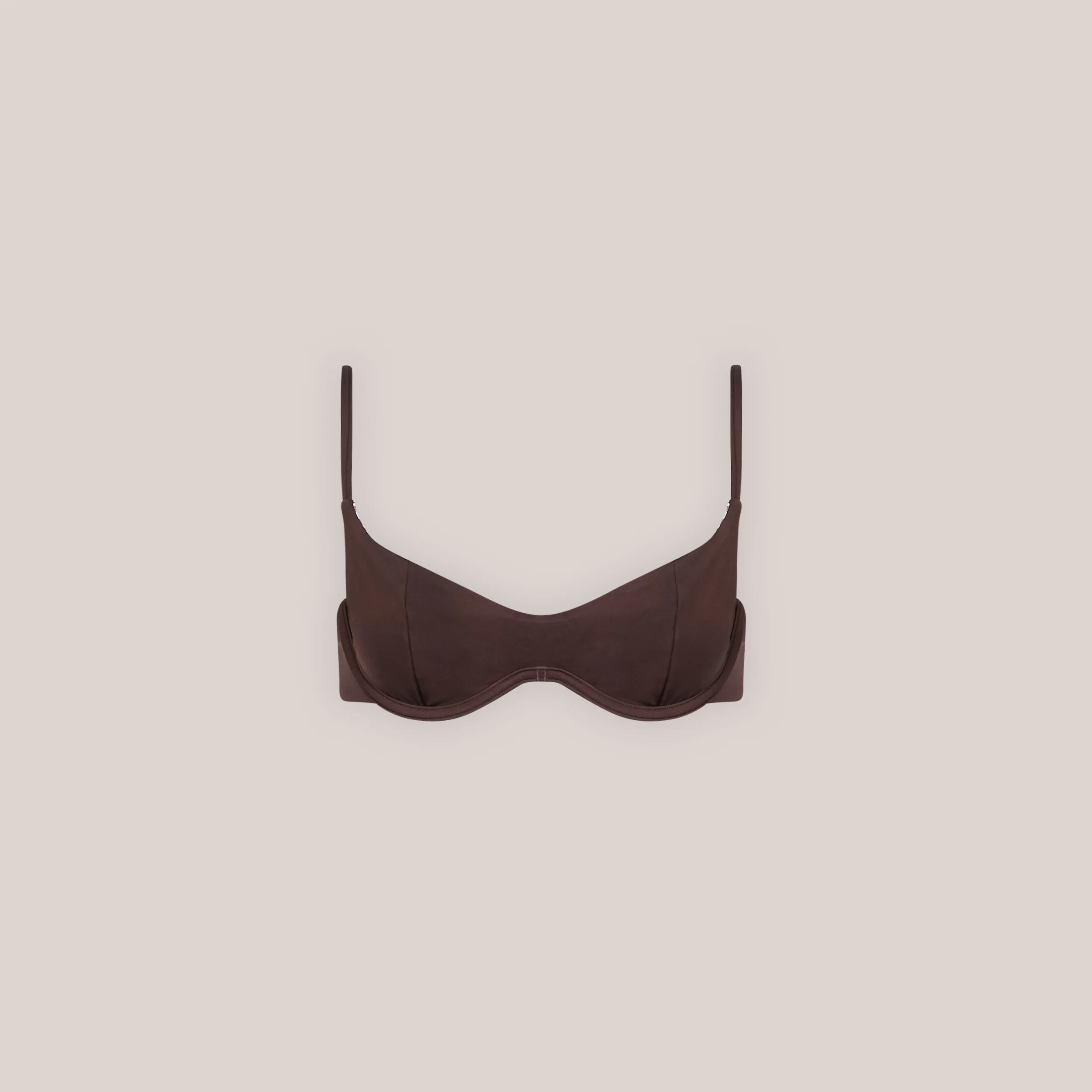 Reversible Underwire Bikini Top - Brown/Floral - Image 8