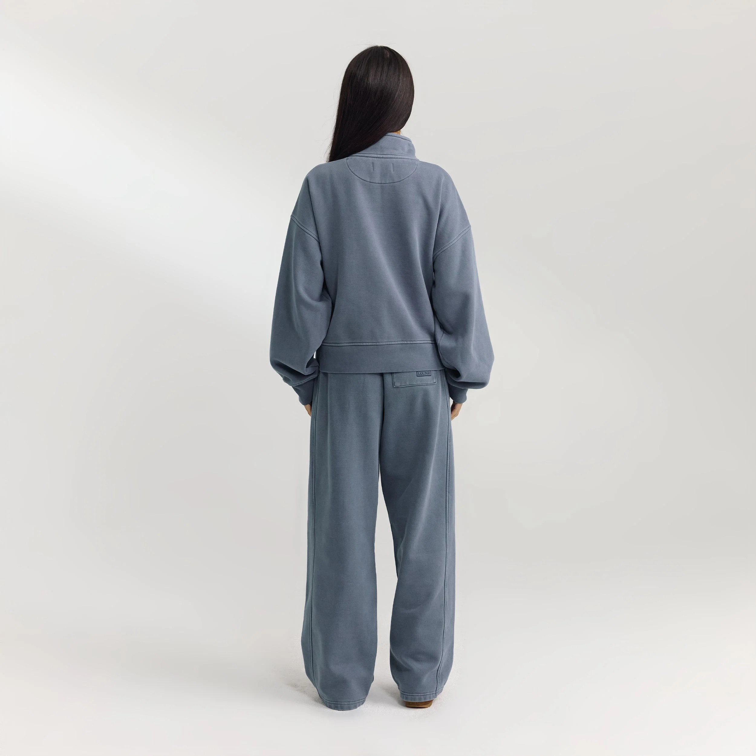 Straight-Leg Joggers - Washed Blue - Image 3