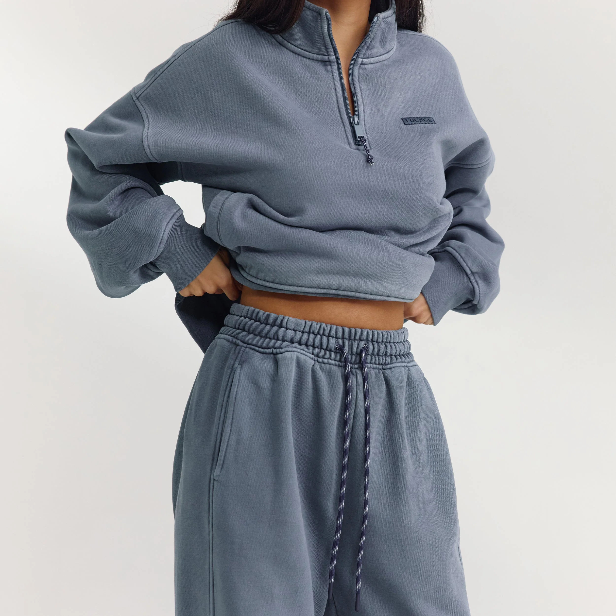 Straight-Leg Joggers - Washed Blue - Image 6