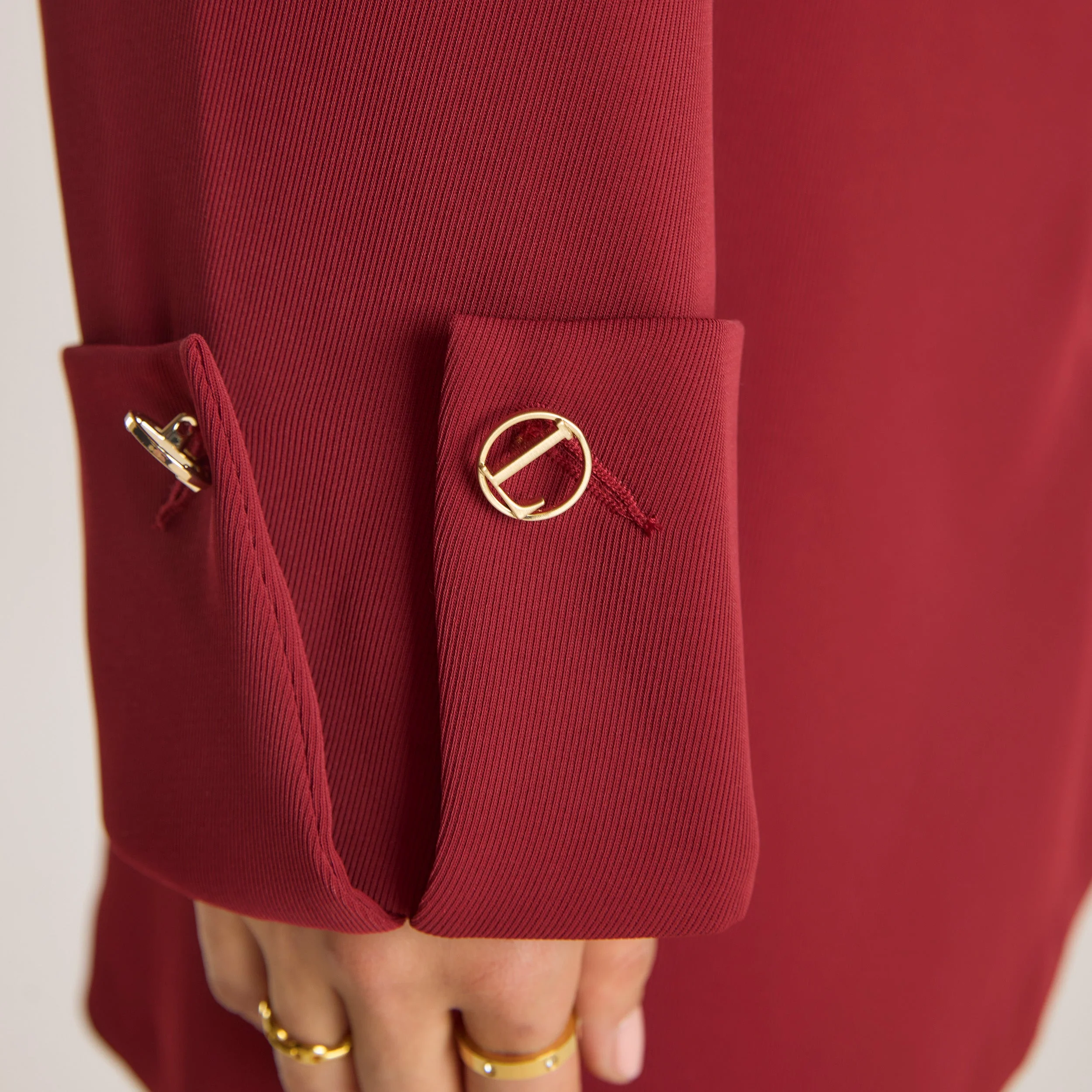 Structured Jacket - Wine - Image 6