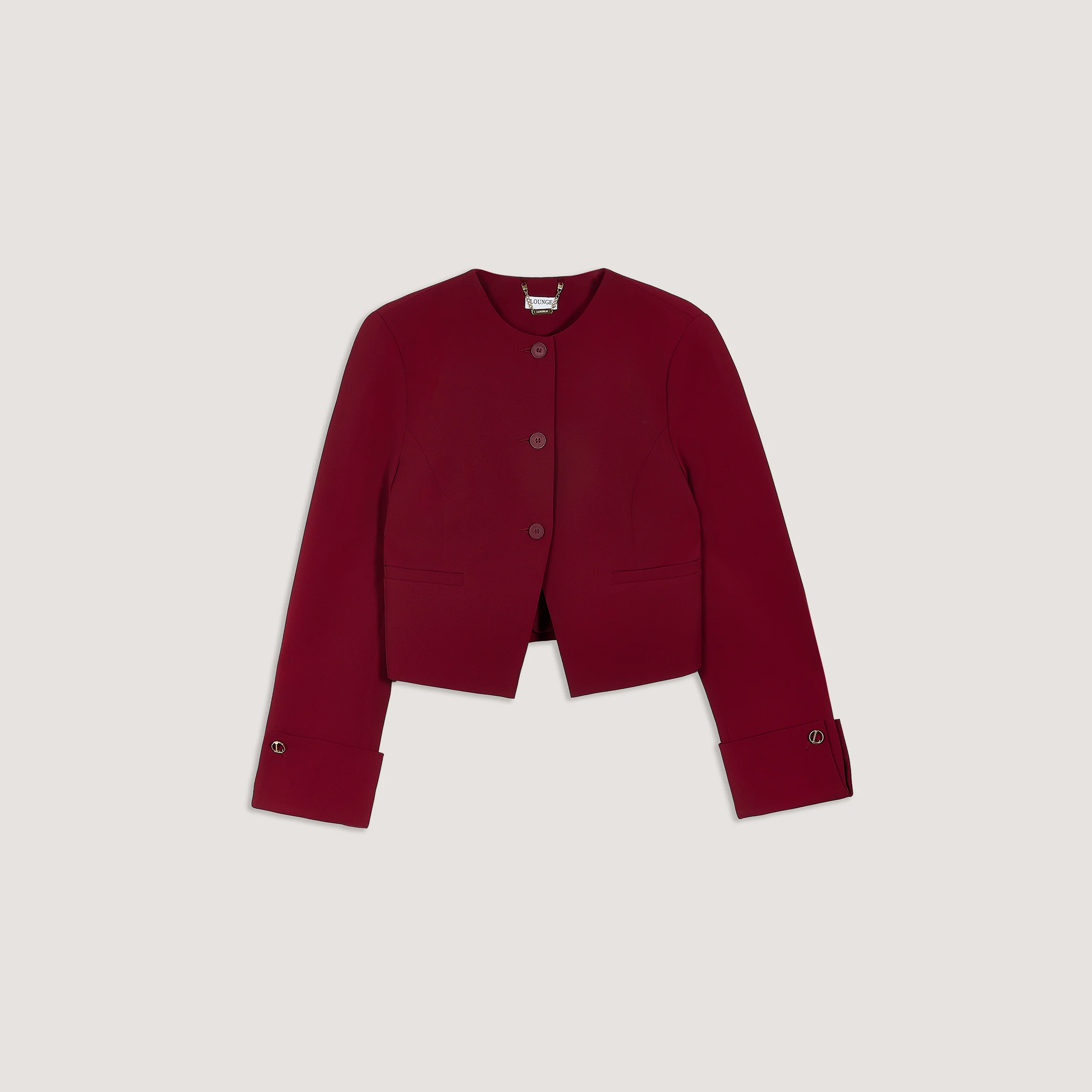 Structured Jacket - Wine - Image 7