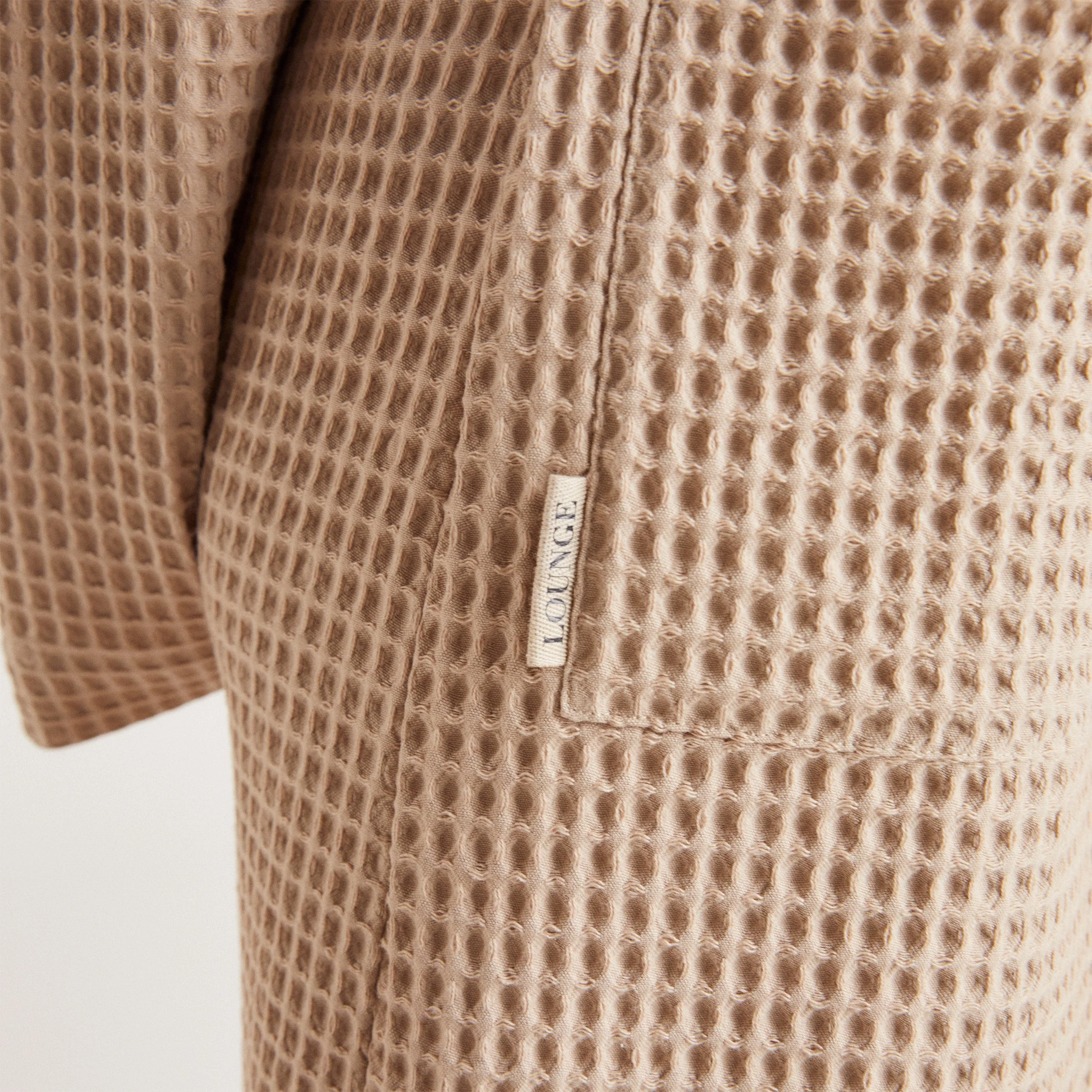 Waffle Dressing Gown - Mink - Image 6