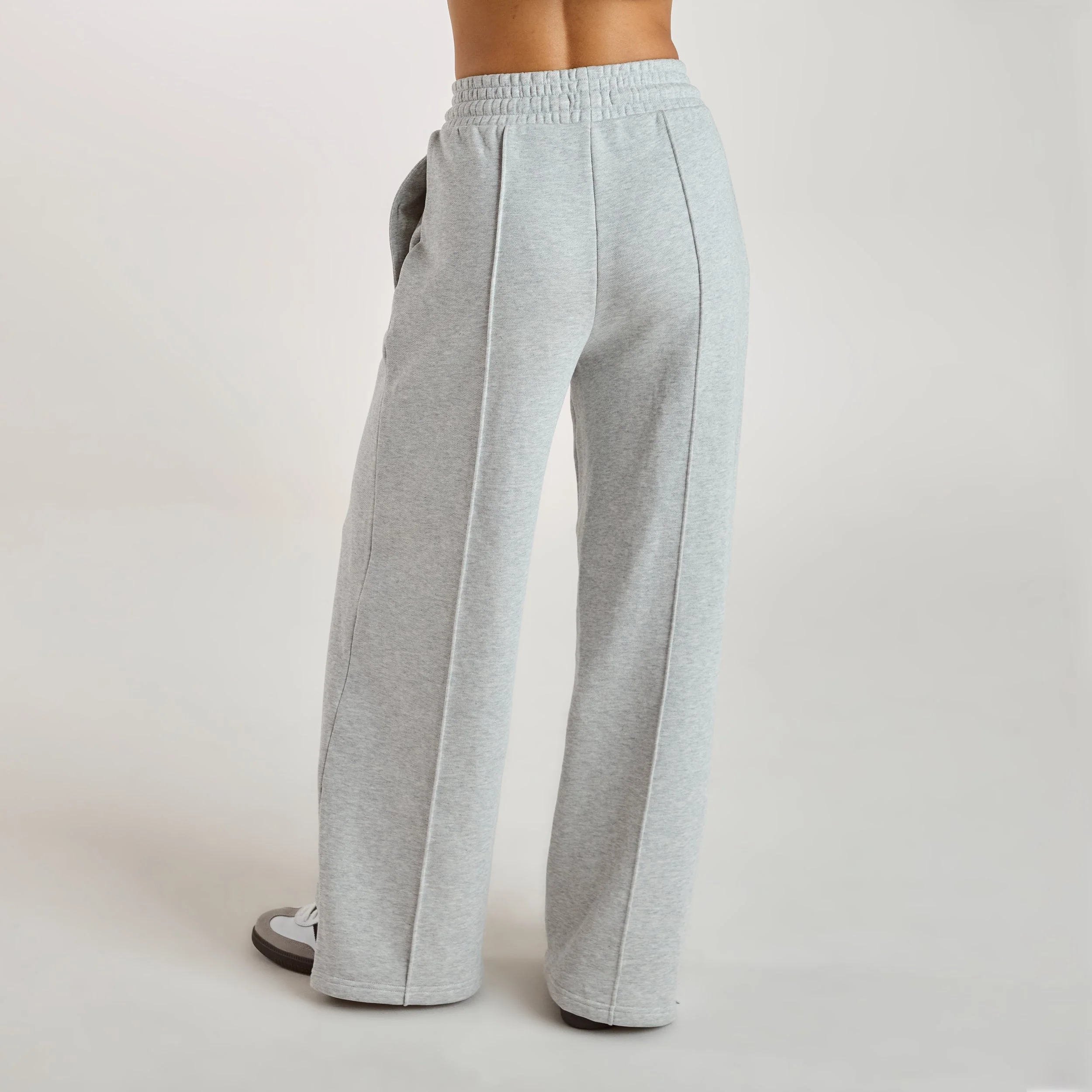 Wide-Leg Joggers - Grey Marl - Image 5